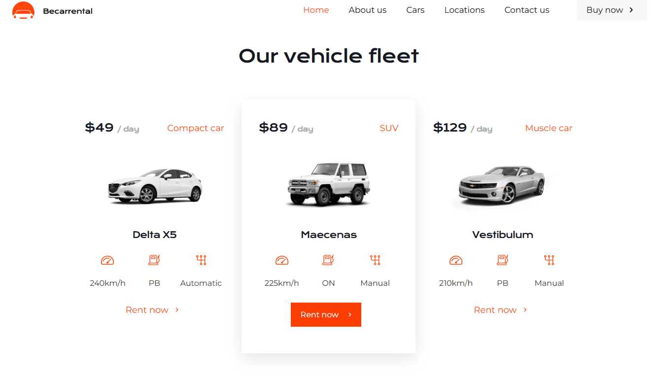 Screenshot 4 - Siti Web per Autonoleggi