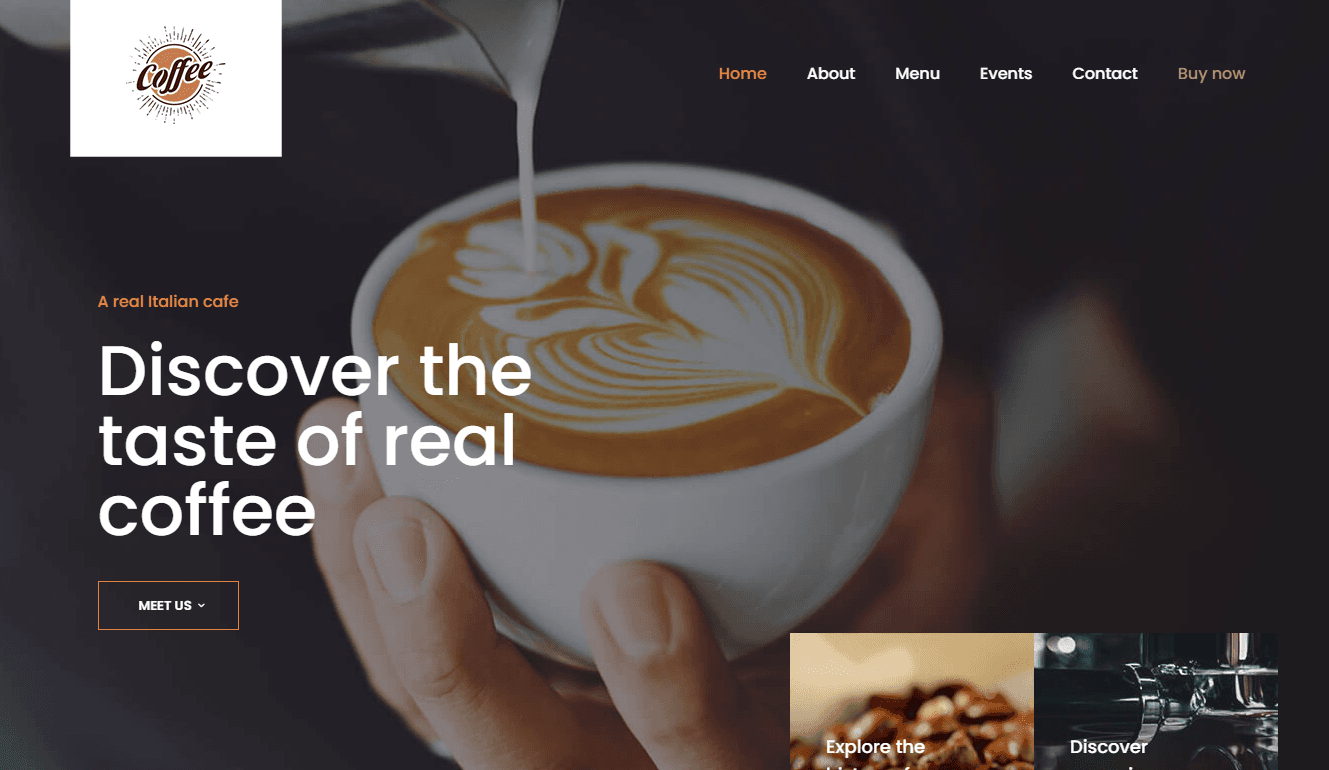 Screenshot 3 - Siti Web per Bar e Caffetterie