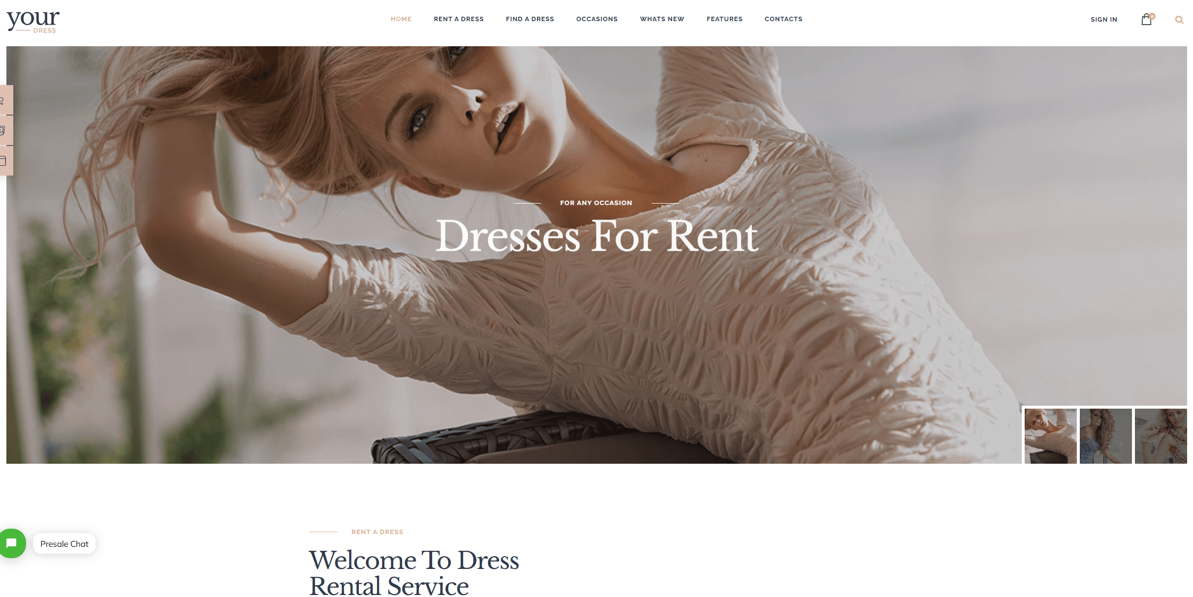 Screenshot 1 - Siti Web per Boutique