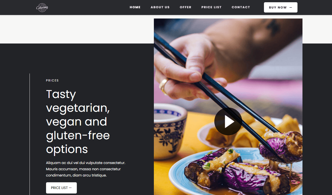 Screenshot 3 - Siti Web per Catering