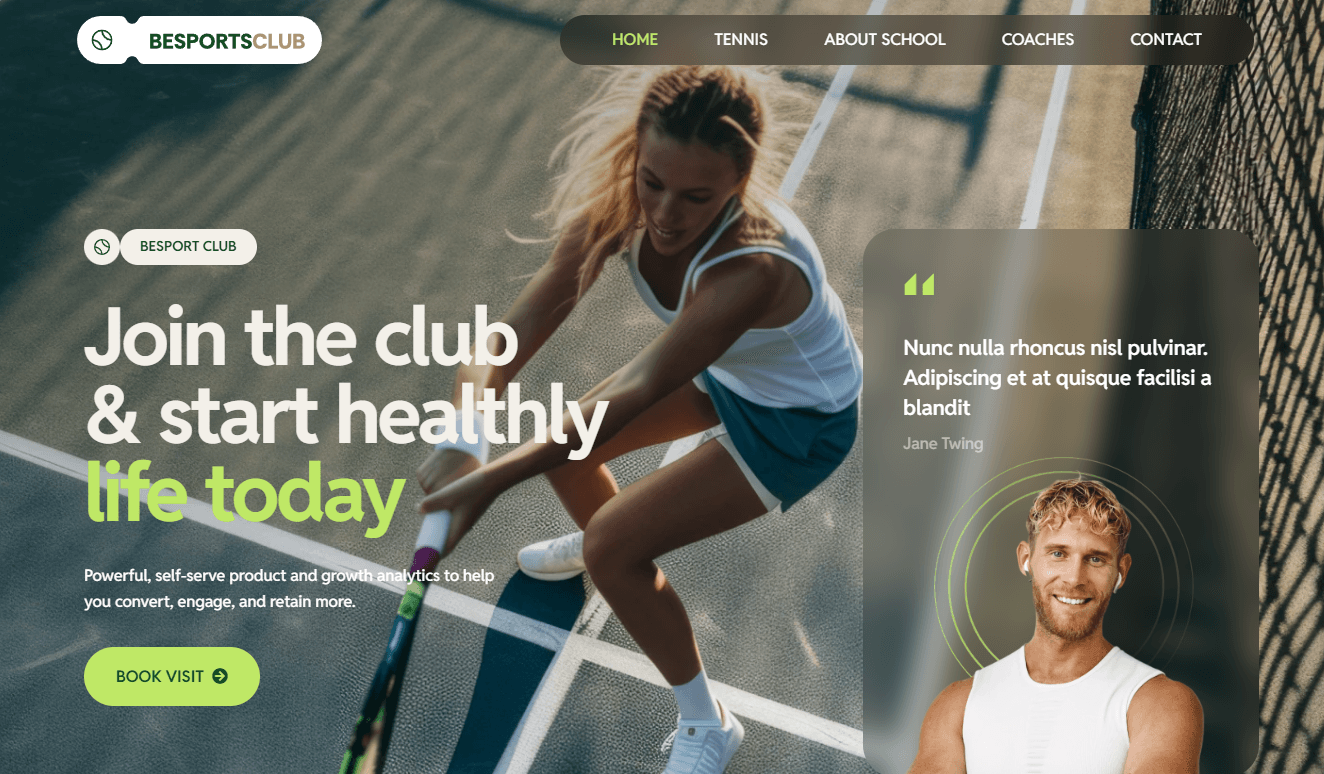 Screenshot 1 - Siti Web per Centri Sportivi