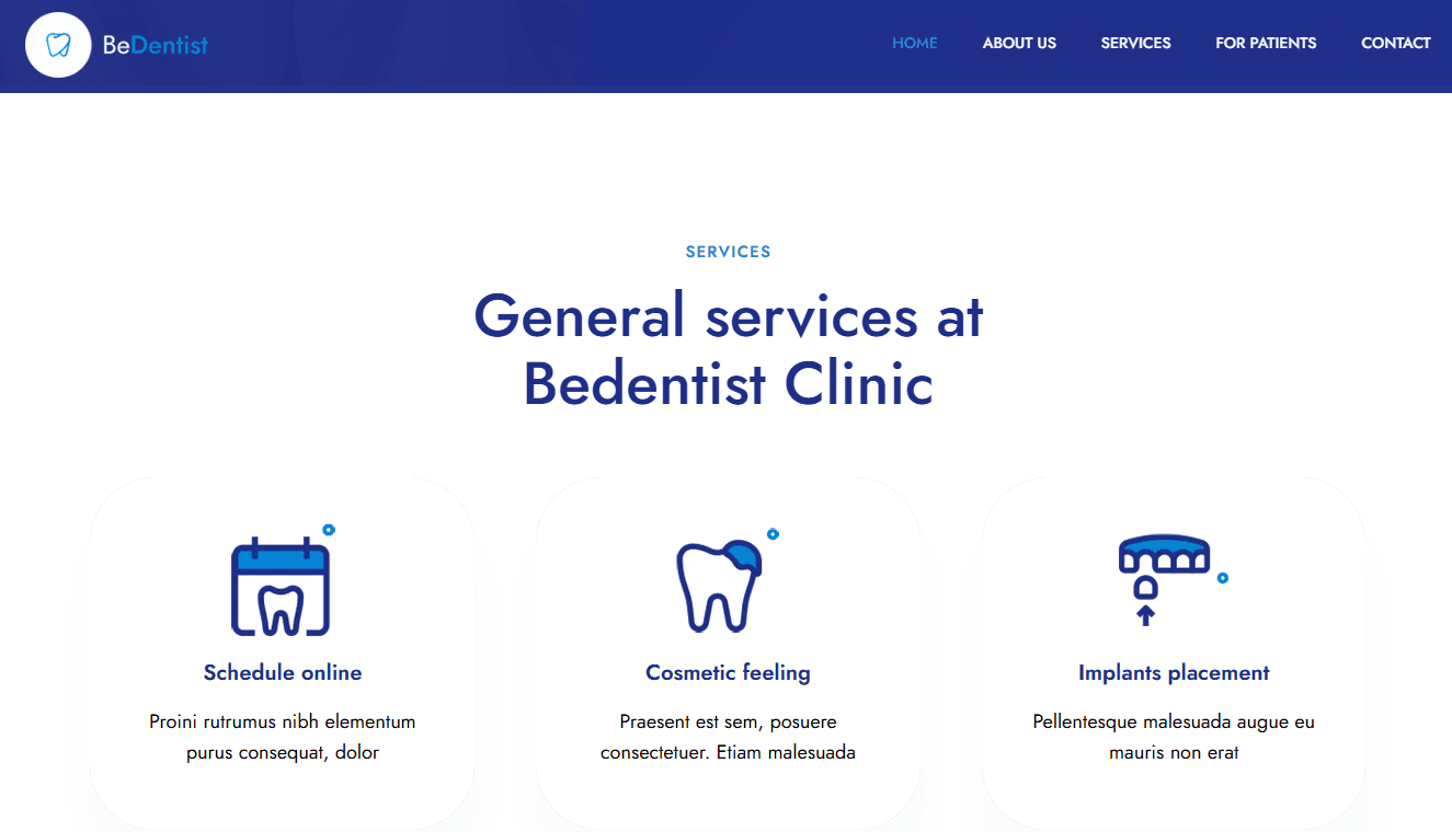 Screenshot 2 - Siti Web per Dentisti