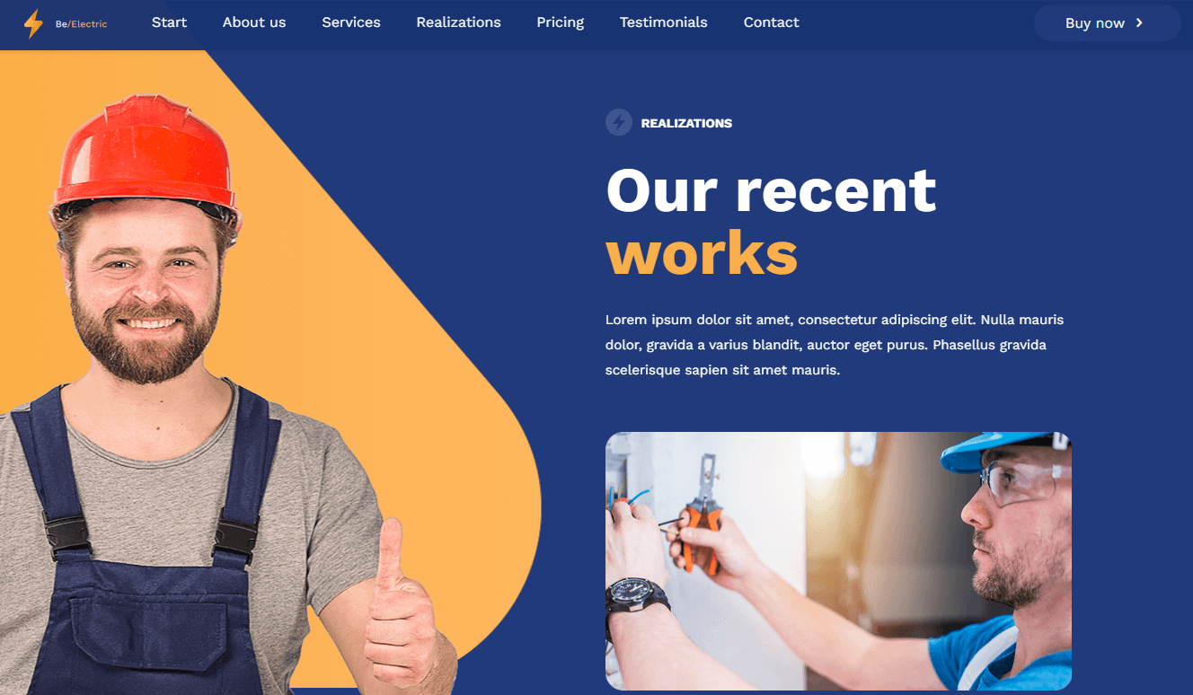 Screenshot 3 - Siti Web per Elettricisti
