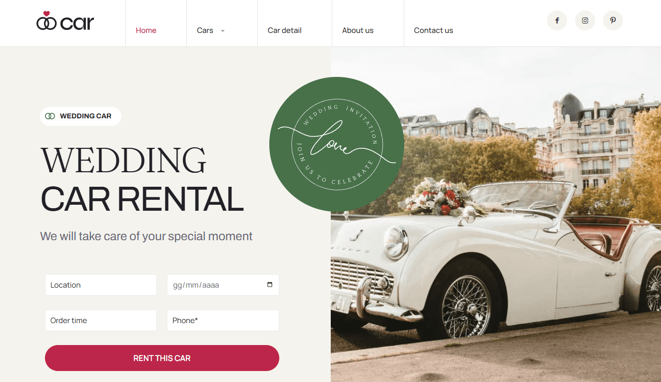 Screenshot 1 - Siti Web per Organizzatori Eventi