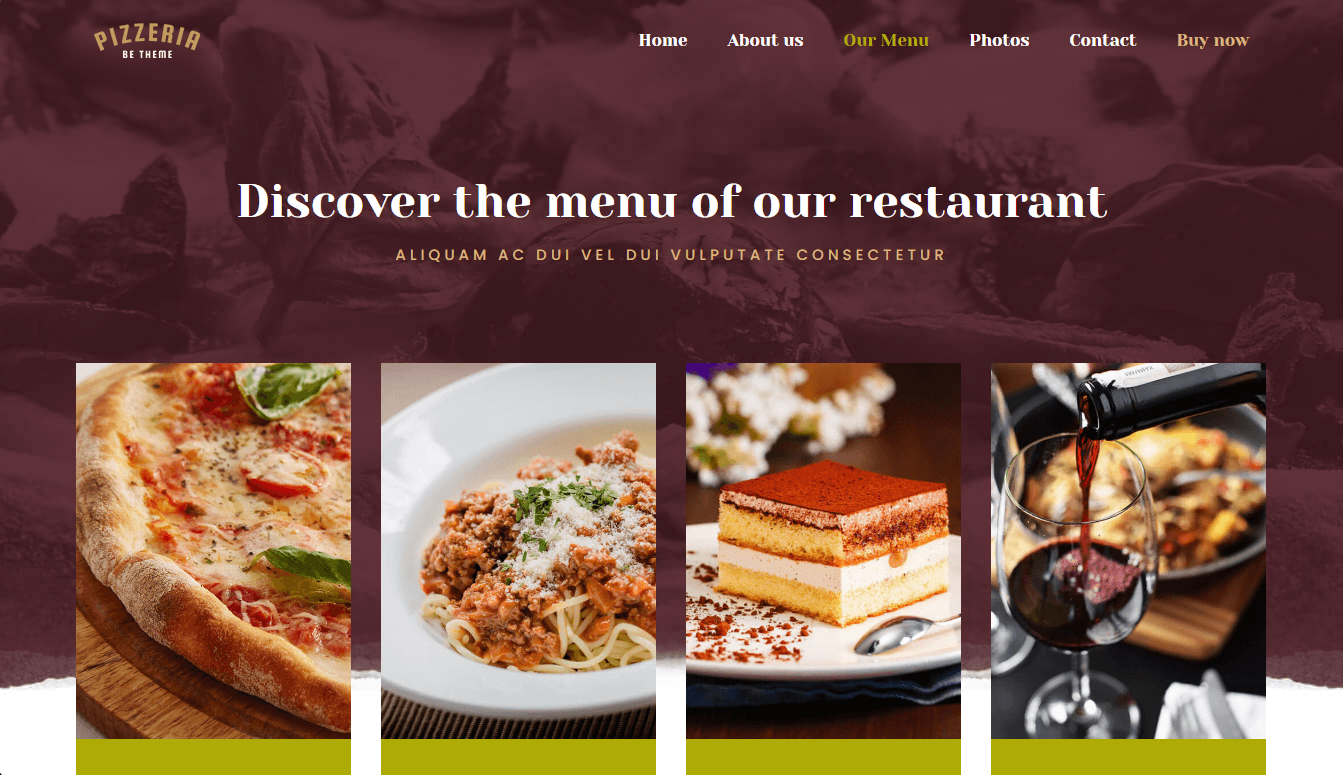 Screenshot 6 - Siti Web per Ristoranti